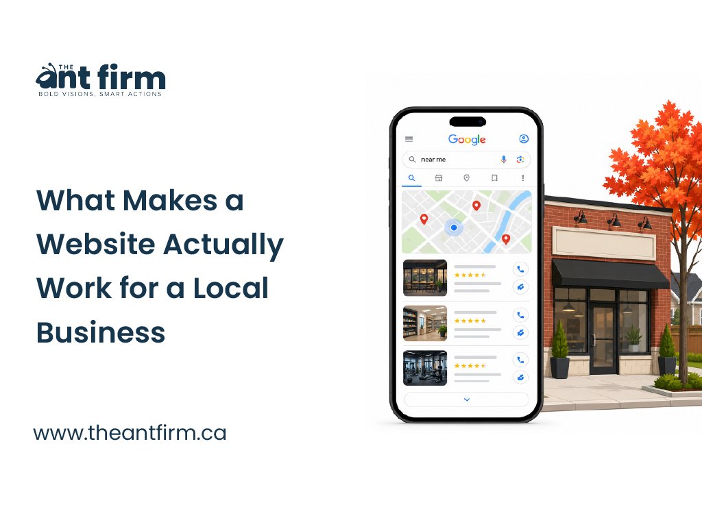 website design for local business - The Ant Firm