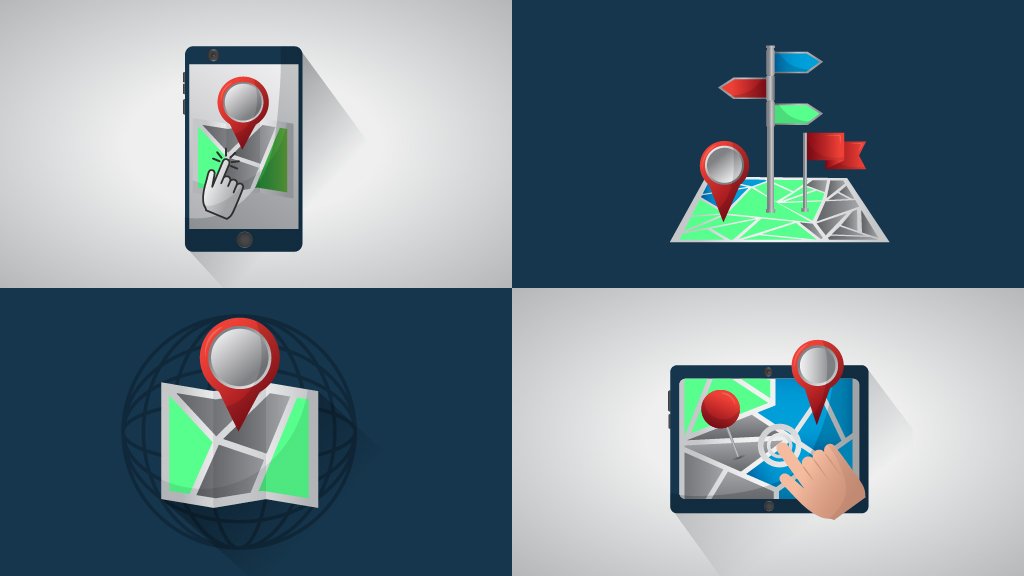 Icons and illustrations used in the FAQ section of a local SEO-optimized business website