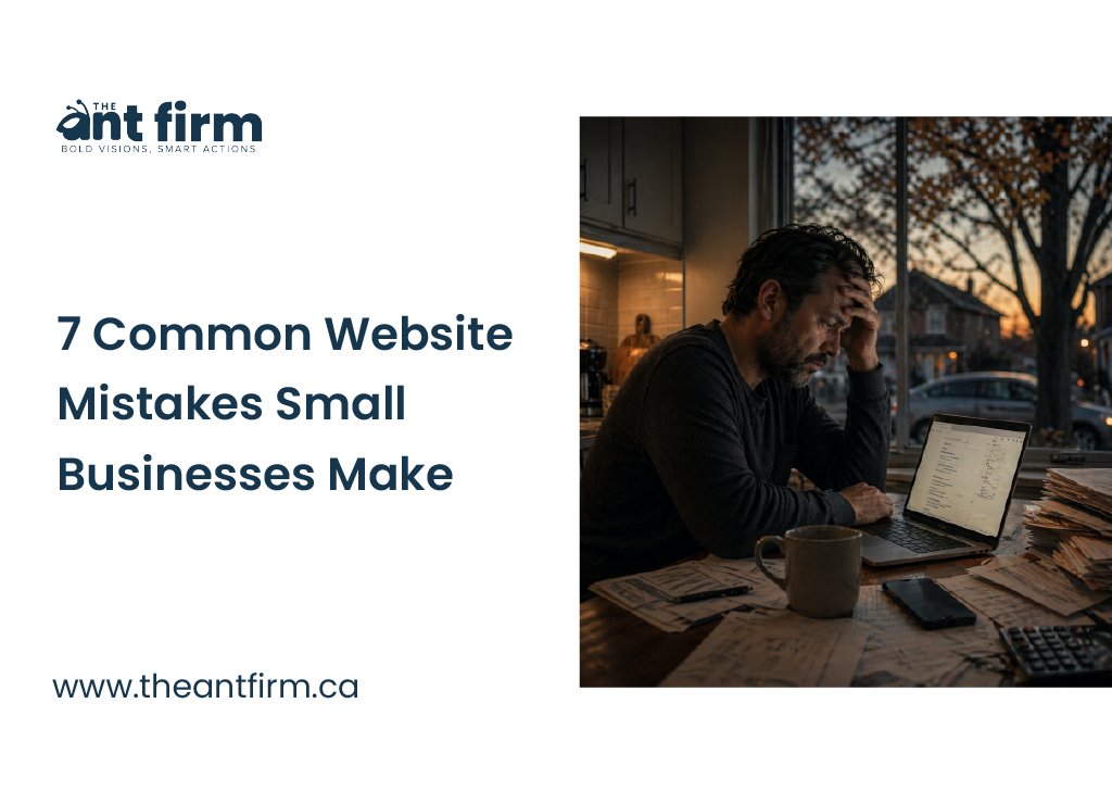 common website mistakes small business - The Ant Firm