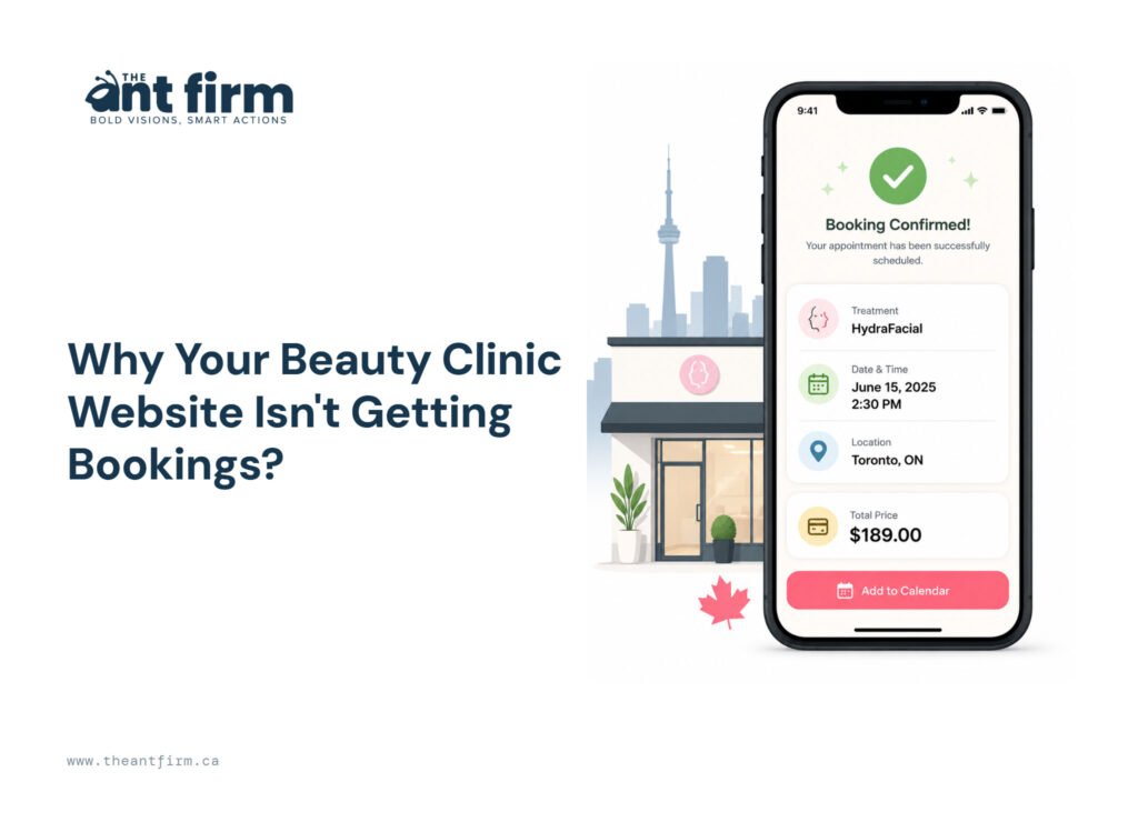 beauty clinic website - The Ant Firm