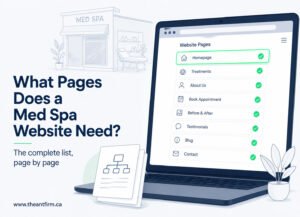 what pages does a med spa website need