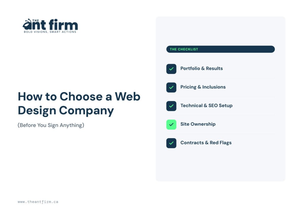 how to choose a web design company - The Ant Firm
